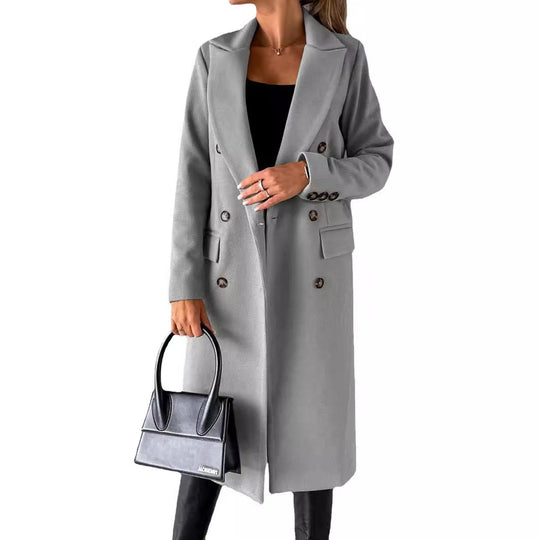 Damen Eleganter doppelt-gesetzter Trenchcoat R&B