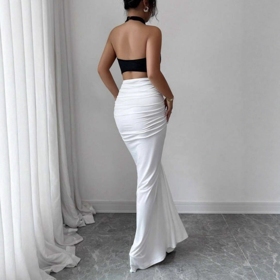 Damen Elegantes, figurbetontes Abendkleid mit Kunstseiden-Raffung R&B