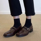 Damen Elegante Loafers mit dekorativem Schnallenverschluss