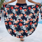 Damen eleganter Floral-Langrock mit seitlichem Schlitz R&B