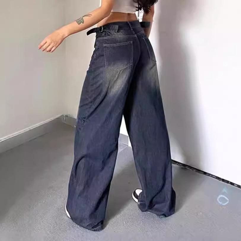 Damen Hochtaillierte Relaxed Fit Jeans R&B