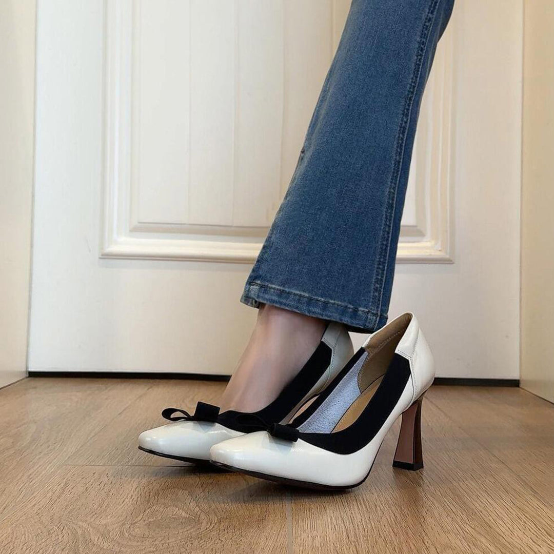 Damen elegante Pumps mit femininem Schleifendetail R&B