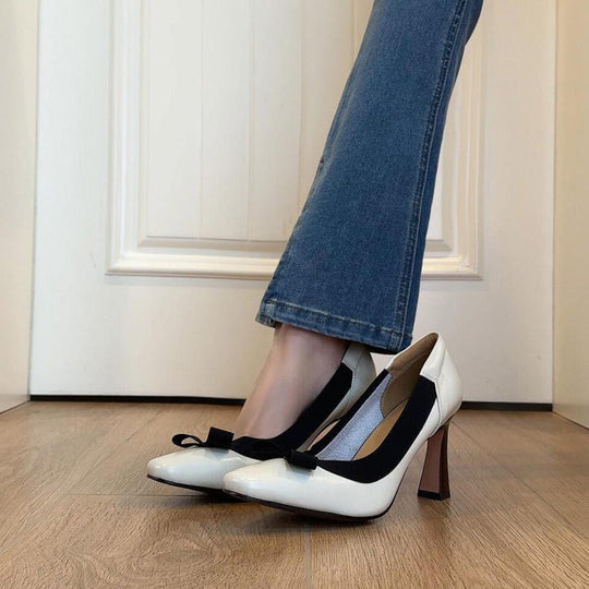 Damen elegante Pumps mit femininem Schleifendetail R&B