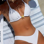 Damen Triangel-Bikini mit dekorativem Sternen-Detail R&B