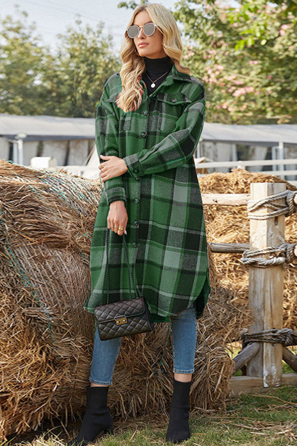 R&B | Flanell Karotrenchcoat