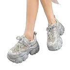Damen Modische Chunky Sneakers mit atmungsaktiver Mesh-Oberfläche und dämpfender Sohle