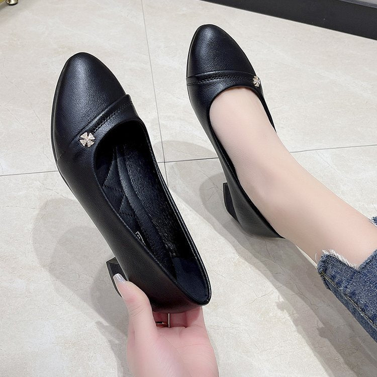 Damen elegante Ballerinas mit modischem Schmuckdetail R&B