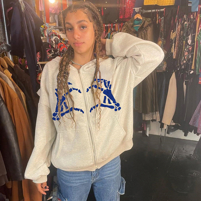 Damen Kapuzenpullover mit einzigartigem Grafikdruck R&B