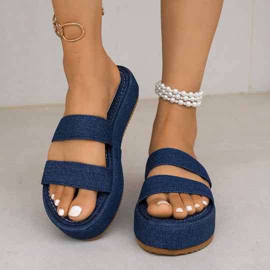 Damen Wedge-Sandalen mit verstellbarem Riemendesign und komfortablem Fußbett R&B