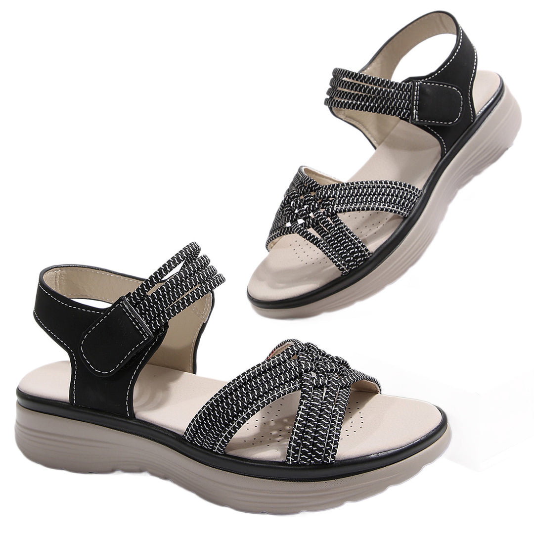 Damen Komfortable Sandalen mit verstellbaren Riemen und anatomischem Fußbett R&B