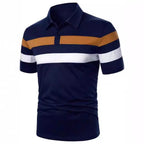 Herren Polohemd mit modernem Farbblockdesign und atmungsaktiven Materialien