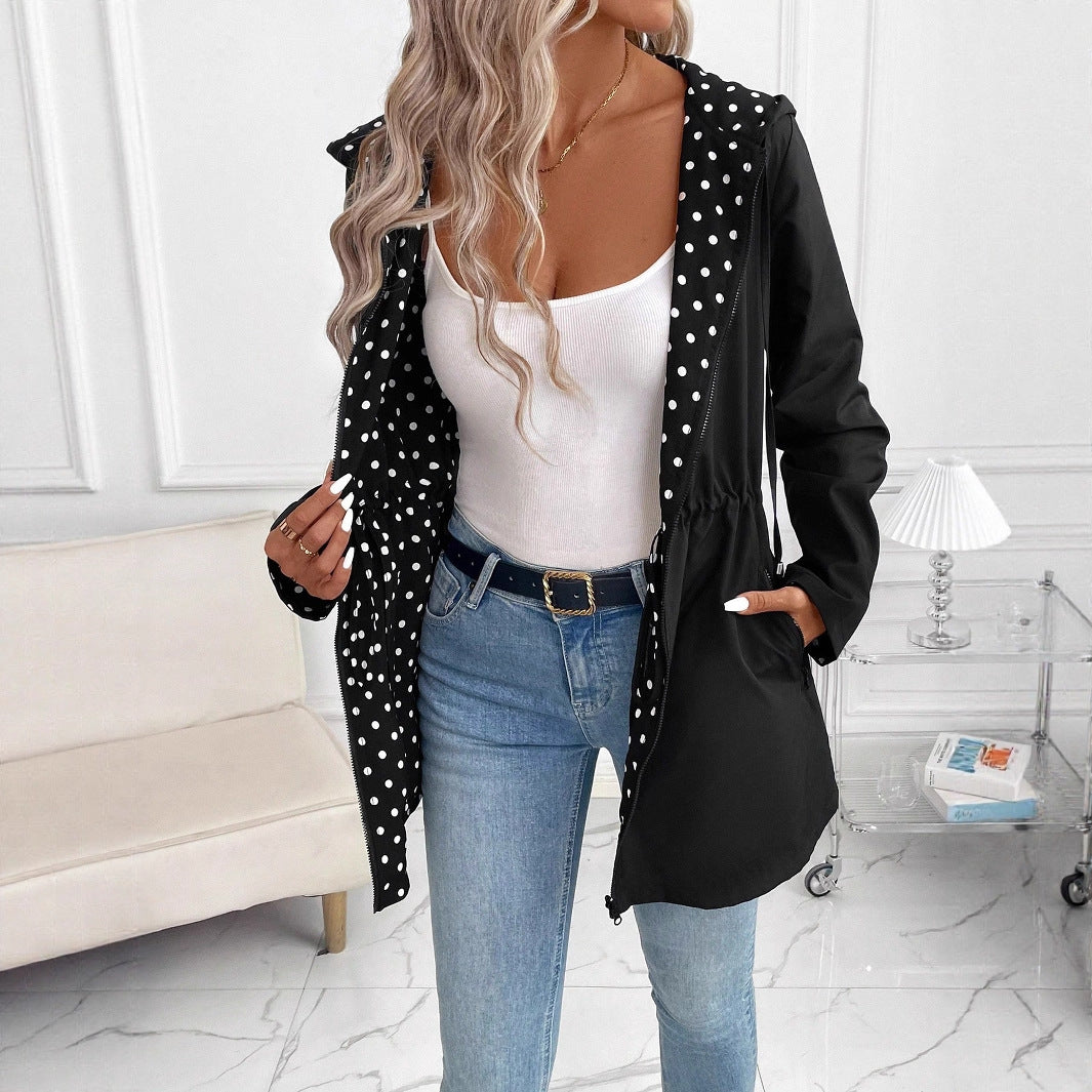 Damen Leichtgewichtige Kapuzenjacke mit tierischem Muster R&B