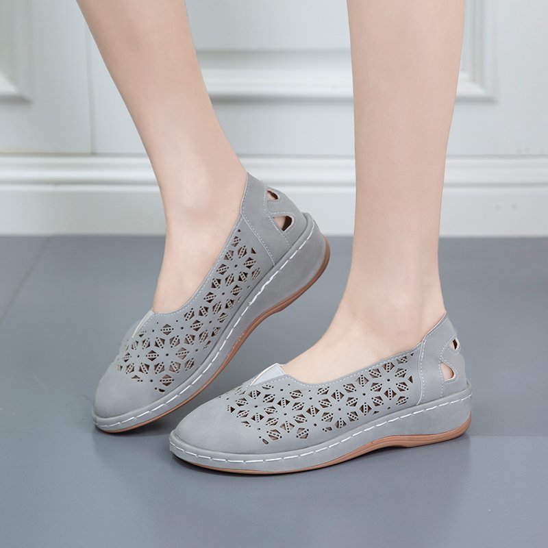 Damen Bequeme Ballerinas mit Luftlöchern