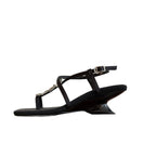 Damen Elegante Keil-Sandalen mit dekorativen Blütenapplikationen R&B