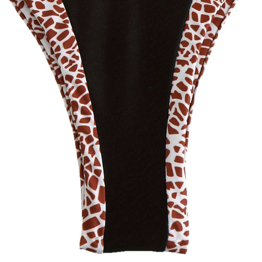 Damen Triangel-Bikini mit stilvollem Giraffenmuster R&B