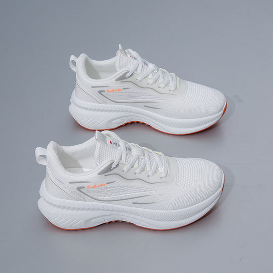 Damen Atmungsaktive Freizeitsneaker mit stoßdämpfender Sohle und elastischer Schnürung R&B