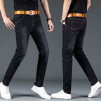 Herren Slim Fit Jeans mit flexiblem Bund und modernen Details