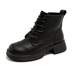 Damen gefütterte Stiefeletten mit modischem Zipper und derben Profilsohle R&B