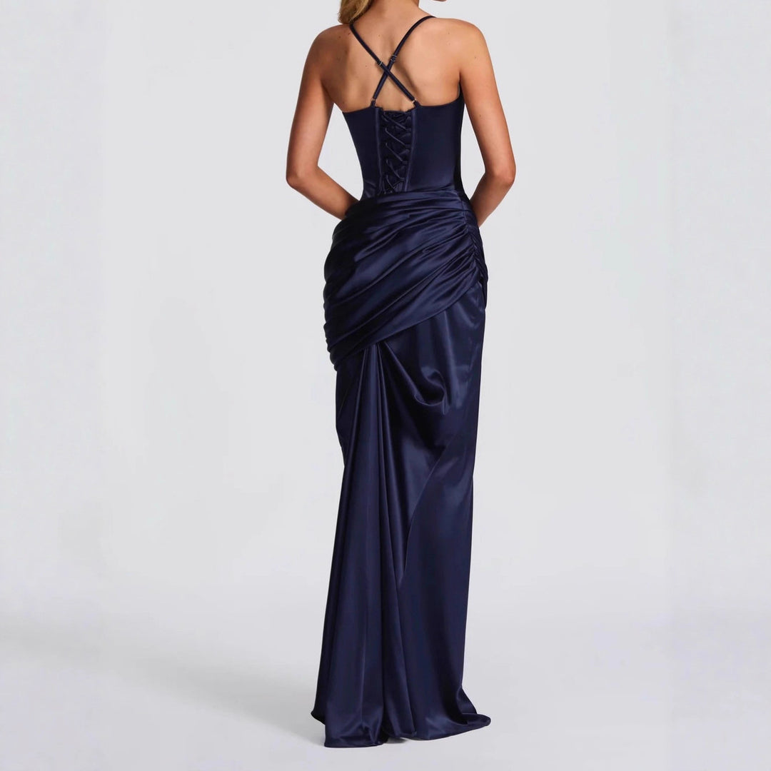 Damen elegantes Abendkleid mit raffinierten Drappierungen R&B