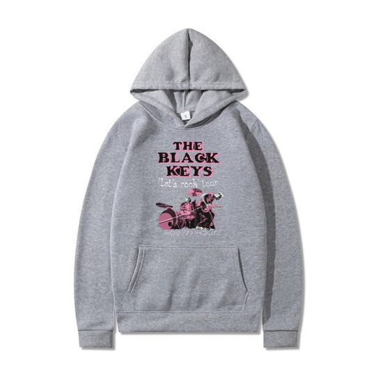 Damen Kapuzenpullover mit kreativem Rockband-Design und komfortabler Passform R&B