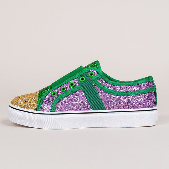 Damen Glitzernde Sneakers mit elastischem Einschlupf R&B