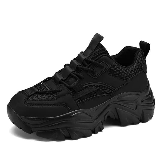 Damen Sportliche Chunky Sneaker mit atmungsaktiver Materialstruktur und rutschfester Gummisohle R&B