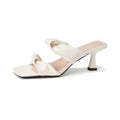 Damen Slide-Sandalen mit modischem Knotendesign und komfortablem Blockabsatz