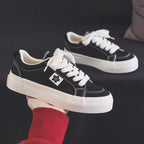 Damen Modische Sneakers aus hochwertigem Canvas mit eleganter Plattformsole