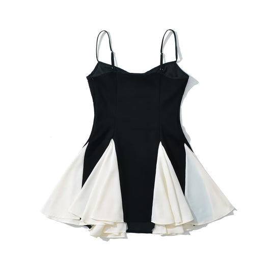 Damen Sommerkleid mit strahlendem Kontrastdesign R&B