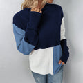 R&B | Blockfarbener Pullover Acryl Stilvoll, Komfortabel