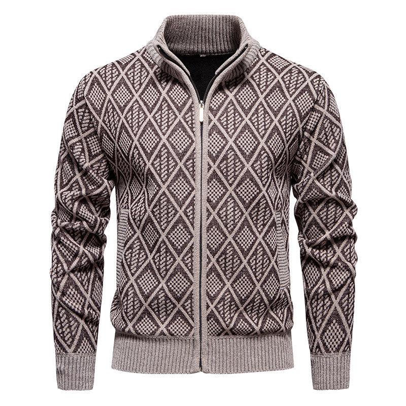 Herren modische Strickjacke mit strukturierter Oberfläche R&B