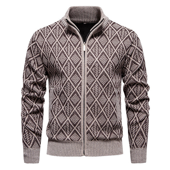 Herren modische Strickjacke mit strukturierter Oberfläche R&B