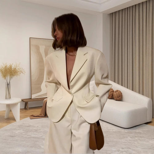 Damen Eleganter Blazer im Oversized-Stil mit praktischen Taschen R&B