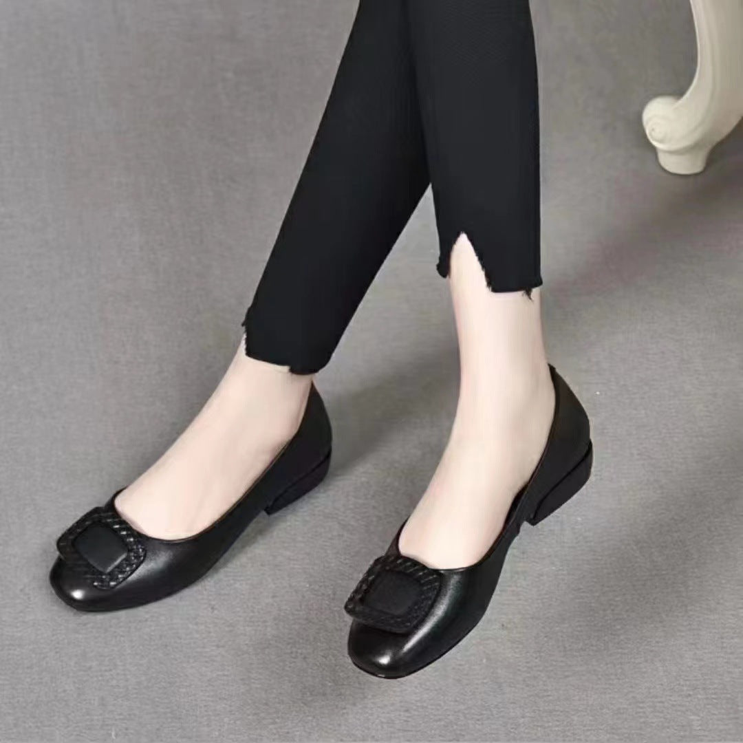 Damen Ballerinas mit modischer Schnallenverzierung R&B