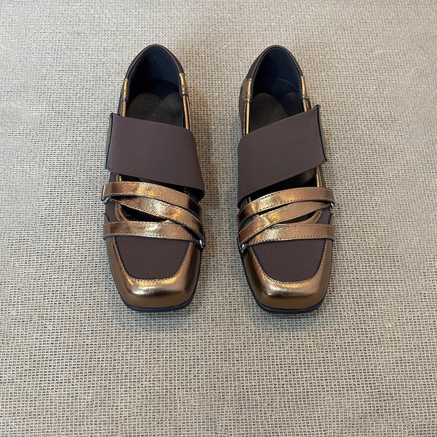 Damen bequeme Slipper mit modernem Riemendesign R&B