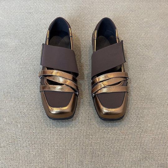 Damen bequeme Slipper mit modernem Riemendesign R&B
