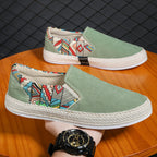Damen Slip-On Espadrilles mit farbenfrohen Tribal-Mustern