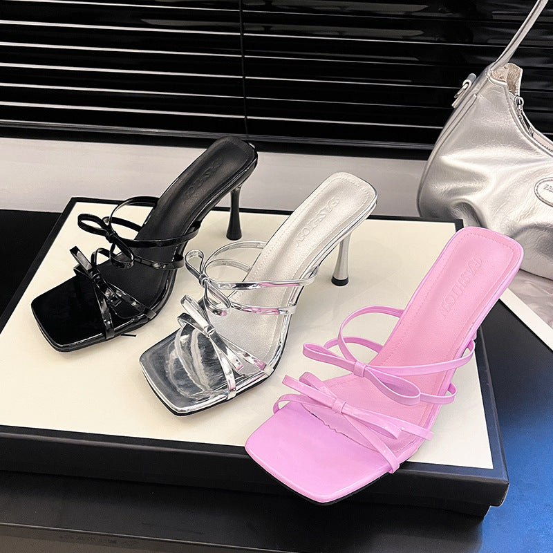 Damen transparente High Heel Sandalen mit eleganten Riemchen R&B