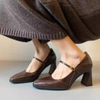 Damen Mary Jane Pumps mit elegantem Blockabsatz