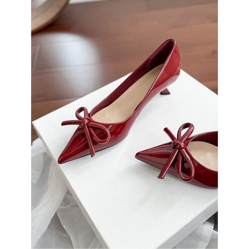 Damen spitze Ballerinas mit elegantem Schleifendetail R&B