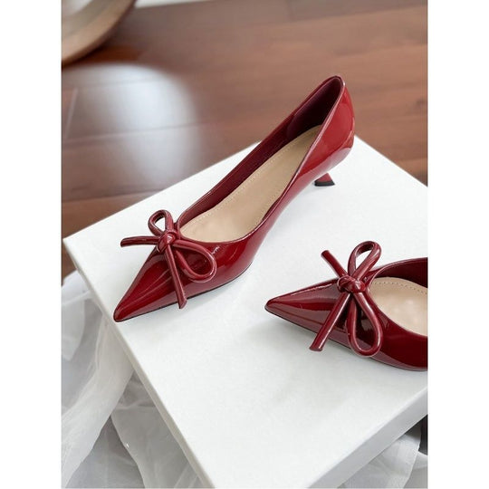 Damen spitze Ballerinas mit elegantem Schleifendetail R&B