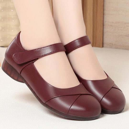 Damen Mary Jane Ballerinas mit bequemem Riemen und flexiblem Fußbett R&B