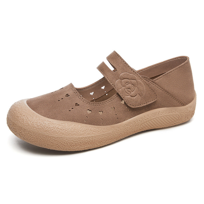 Damen Komfortable Klettschuhe mit Blütenverzierung R&B
