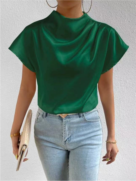 Damen ierte Bluse mit elegantem Stehkragen R&B