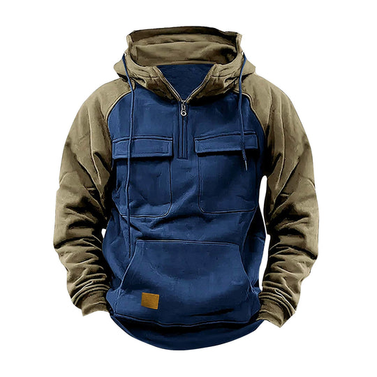 Herren funktionale Kapuzenjacke mit praktischen Taschen R&B