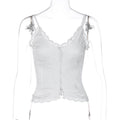 Damen Spitzen-Corsage mit eleganter Knopfleiste R&B