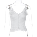 Damen Spitzen-Corsage mit eleganter Knopfleiste R&B