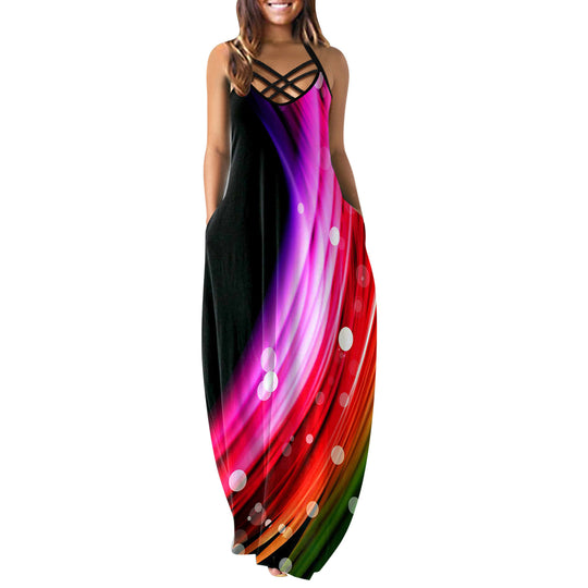 Damen Maxikleid mit trendigem Rückenausschnitt R&B