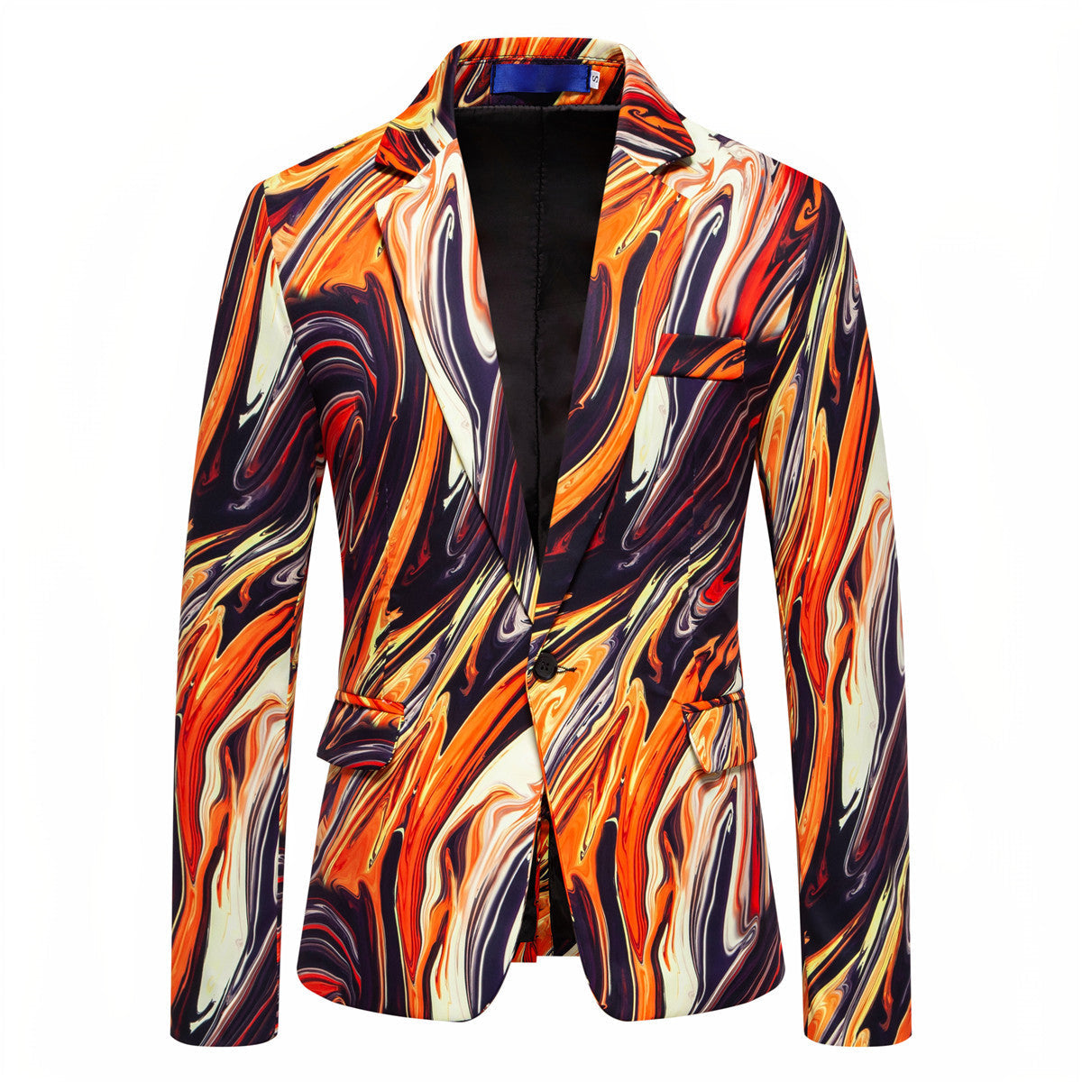 Herren Blazer mit auffälligem Marmormuster und elegantem Schnitt
