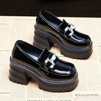 Damen Modische Plateau-Schuhe mit elegantem Kettenakzent R&B